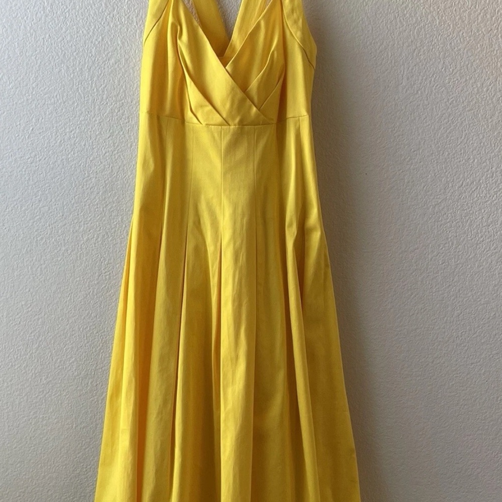 Calvin Klein Crisscross Dress in Sunny Yellow